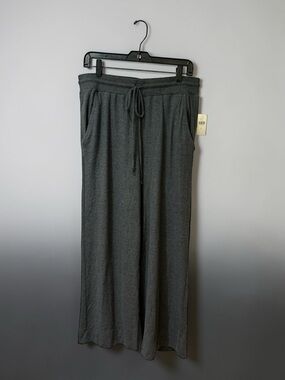 Anthropologie Dark Gray Wide Leg Lounge Pants size Large